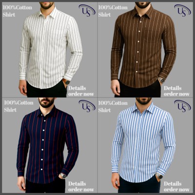 Print Step Cotton Shirt For Man