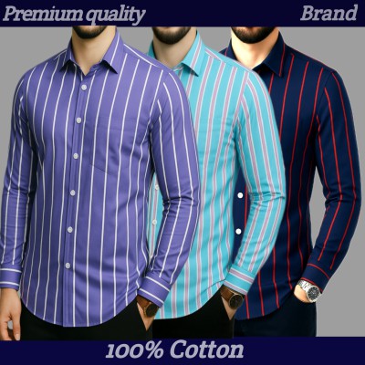Print Step Cotton Shirt For Man