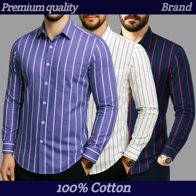 Print Step Cotton Shirt For Man