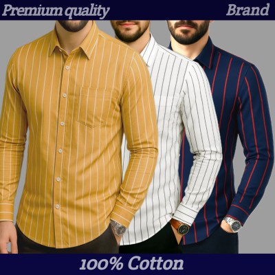 Print Step Cotton Shirt For Man