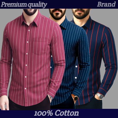 Print Step Cotton Shirt For Man