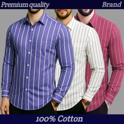 Print Step Cotton Shirt For Man