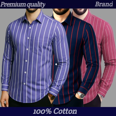 Print Step Cotton Shirt For Man