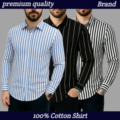 Print Step Cotton Shirt For Man