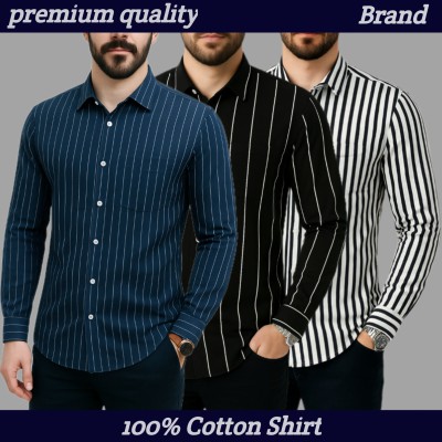 Print Step Cotton Shirt For Man