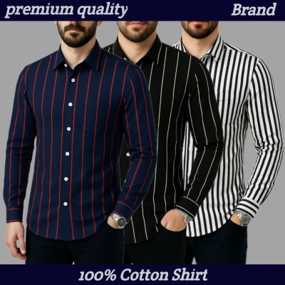 Print Step Cotton Shirt For Man