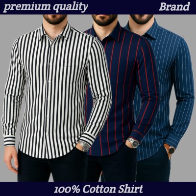 Print Step Cotton Shirt For Man
