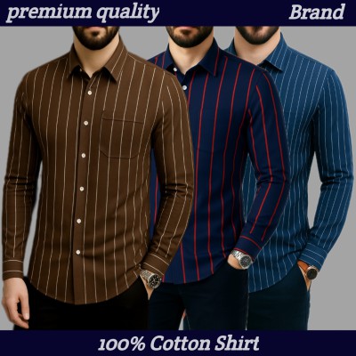 Print Step Cotton Shirt For Man