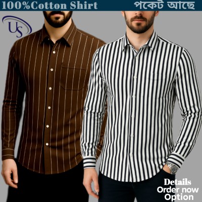 Print Step Cotton Shirt For Man
