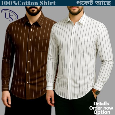 Print Step Cotton Shirt For Man