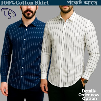 Print Step Cotton Shirt For Man