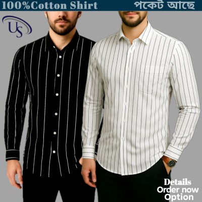 Print Step Cotton Shirt For Man