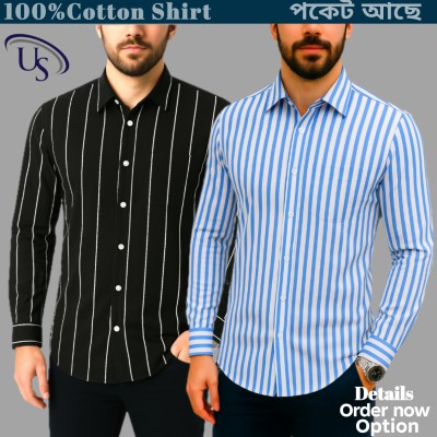 Print Step Cotton Shirt For Man
