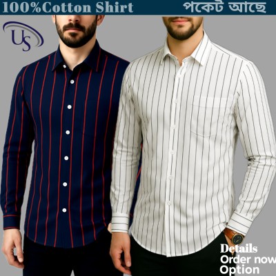 Print Step Cotton Shirt For Man