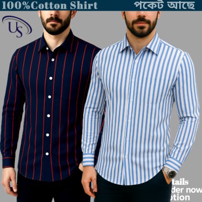 Print Step Cotton Shirt For Man