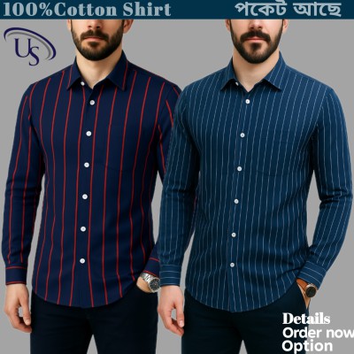 Print Step Cotton Shirt For Man