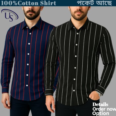 Print Step Cotton Shirt For Man