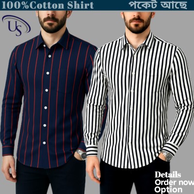 Print Step Cotton Shirt For Man