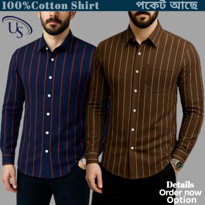 Print Step Cotton Shirt For Man