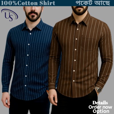 Print Step Cotton Shirt For Man
