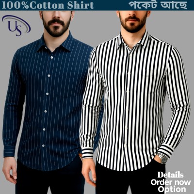 Print Step Cotton Shirt For Man