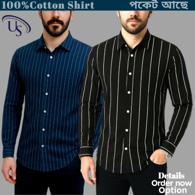 Print Step Cotton Shirt For Man