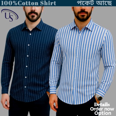 Print Step Cotton Shirt For Man