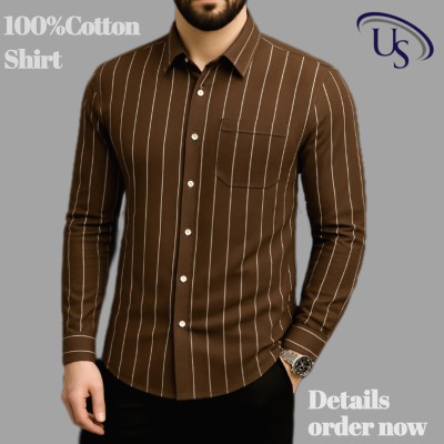 Print Step Cotton Shirt For Man