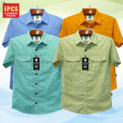 Half Sleeve cotton Shirt 4 pis