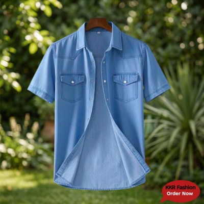 1 piece Half Sleeve Denim Shirt