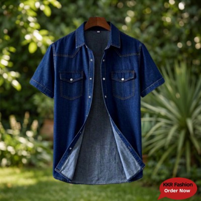 1 piece Half Sleeve Denim Shirt
