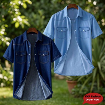 1 piece Half Sleeve Denim Shirt