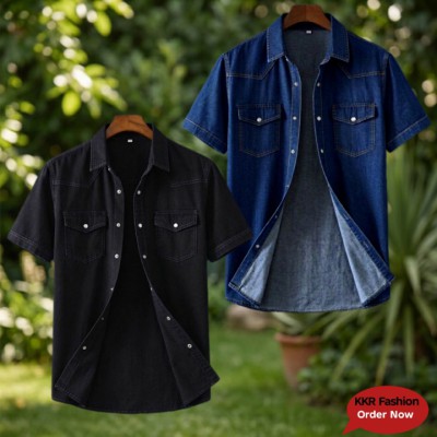 1 piece Half Sleeve Denim Shirt