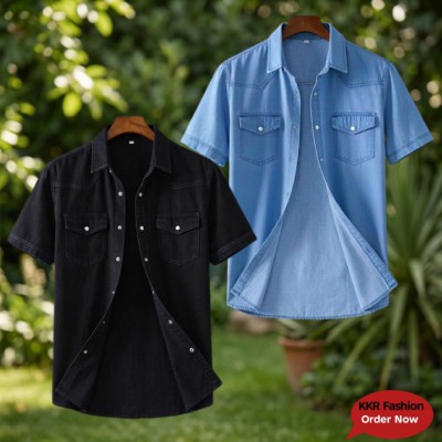 1 piece Half Sleeve Denim Shirt