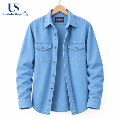 1 piece Denim Wash Full Sleeve Shirt For Man