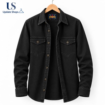 1 piece Denim Wash Full Sleeve Shirt For Man