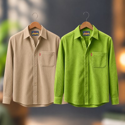 2 piece Corduroy Full sleeve Shirt For Man