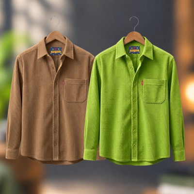2 piece Corduroy Full sleeve Shirt For Man