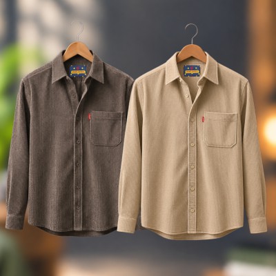 2 piece Corduroy Full sleeve Shirt For Man