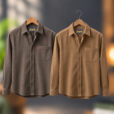 2 piece Corduroy Full sleeve Shirt For Man