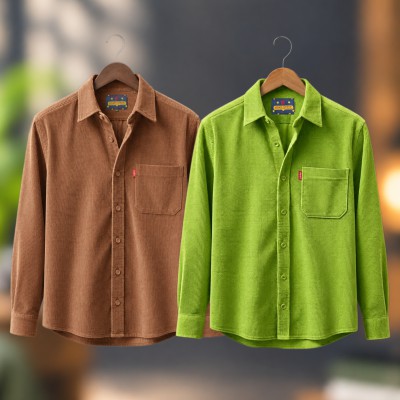 2 piece Corduroy Full sleeve Shirt For Man