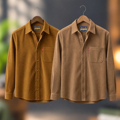 2 piece Corduroy Full sleeve Shirt For Man