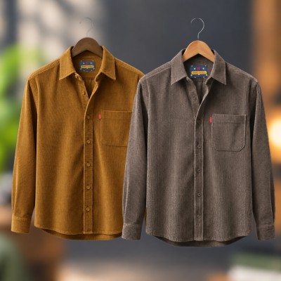 2 piece Corduroy Full sleeve Shirt For Man