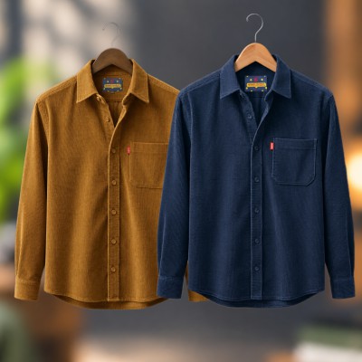 2 piece Corduroy Full sleeve Shirt For Man